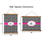 Houndstooth w/Pink Accent Wall Hanging Tapestries - Parent/Sizing