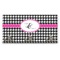 Houndstooth w/Pink Accent Wall Mounted Coat Hanger - Front View