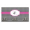Houndstooth w/Pink Accent Wall Mounted Coat Rack (Personalized)