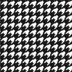 Houndstooth w/Pink Accent Wallpaper & Surface Covering (Peel & Stick 24"x 24" Sample)