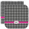 Houndstooth w/Pink Accent Washcloth / Face Towels