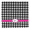 Houndstooth w/Pink Accent Washcloth - Front - No Soap