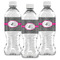 Houndstooth w/Pink Accent Water Bottle Labels - Front View