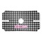 Houndstooth w/Pink Accent Wine Glass Holder - Top Down - Apvl