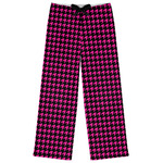 Houndstooth w/Pink Accent Womens Pajama Pants - M