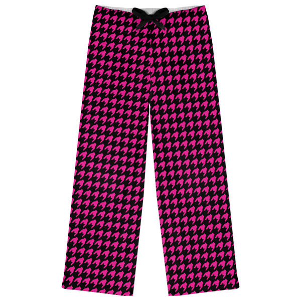 Custom Houndstooth w/Pink Accent Womens Pajama Pants - S