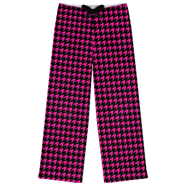 Custom Houndstooth w/Pink Accent Womens Pajama Pants - M
