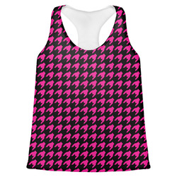 Houndstooth w/Pink Accent Womens Racerback Tank Top