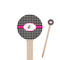 Houndstooth w/Pink Accent 7.5" Round Wooden Stir Sticks - Single Sided (Personalized)