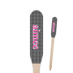 Houndstooth w/Pink Accent Paddle Wooden Food Picks (Personalized)