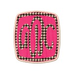 Houndstooth w/Pink Accent Genuine Maple or Cherry Wood Sticker (Personalized)