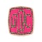 Houndstooth w/Pink Accent Wooden Sticker - Main