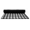 Houndstooth w/Pink Accent Yoga Mat Rolled up Black Rubber Backing