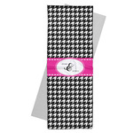 Houndstooth w/Pink Accent Yoga Mat Towel (Personalized)
