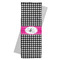 Houndstooth w/Pink Accent Yoga Mat Towel with Yoga Mat