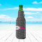 Houndstooth w/Pink Accent Zipper Bottle Cooler - LIFESTYLE