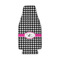 Houndstooth w/Pink Accent Zipper Bottle Cooler - Set of 4 - FRONT