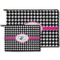 Houndstooth w/Pink Accent Zippered Pouches - Size Comparison