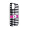 Houndstooth w/Pink Accent iPhone 13 Mini Tough Case - Angle