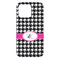 Houndstooth w/Pink Accent iPhone 13 Pro Max Case - Back