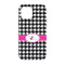 Houndstooth w/Pink Accent iPhone 13 Tough Case - Back