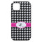 Houndstooth w/Pink Accent iPhone 14 Plus Tough Case - Back