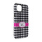 Houndstooth w/Pink Accent iPhone Case - Rubber Lined - iPhone 14 (Personalized)
