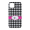 Houndstooth w/Pink Accent iPhone 14 Tough Case - Back