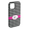 Houndstooth w/Pink Accent iPhone 15 Plus Tough Case - Angle