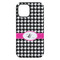 Houndstooth w/Pink Accent iPhone 15 Plus Tough Case - Back