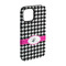 Houndstooth w/Pink Accent iPhone 15 Pro Tough Case - Angle