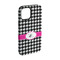 Houndstooth w/Pink Accent iPhone 15 Tough Case -  Angle
