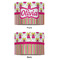 Pink Monsters & Stripes 12" Drum Lampshade - APPROVAL (Fabric)