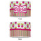 Pink Monsters & Stripes 12" Drum Lampshade - APPROVAL (Poly Film)