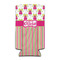 Pink Monsters & Stripes Can Cooler (tall 12 oz) (Personalized)