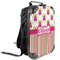 Pink Monsters & Stripes Kids Hard Shell Backpack (Personalized)