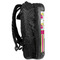 Pink Monsters & Stripes 13" Hard Shell Backpacks - Side View