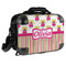 Pink Monsters & Stripes 15" Hard Shell Briefcase - FRONT