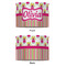 Pink Monsters & Stripes 16" Drum Lampshade - APPROVAL (Fabric)