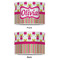 Pink Monsters & Stripes 16" Drum Lampshade - APPROVAL (Poly Film)