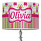Pink Monsters & Stripes Drum Lamp Shade (Personalized)