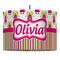 Pink Monsters & Stripes Drum Pendant Lamp (Personalized)