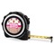 Pink Monsters & Stripes 16 Foot Black & Silver Tape Measures - Front