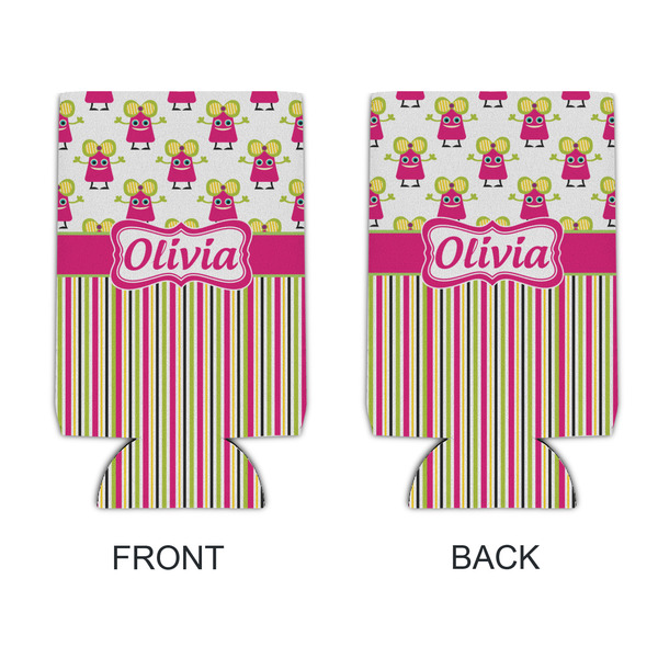 Pink Monsters & Stripes 16oz Can Sleeve - APPROVAL