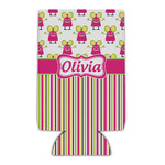 Pink Monsters & Stripes Can Cooler (Personalized)