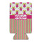 Pink Monsters & Stripes 16oz Can Sleeve - FRONT (flat)