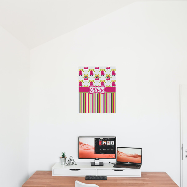 Pink Monsters & Stripes 16x20 - Matte Poster - On the Wall