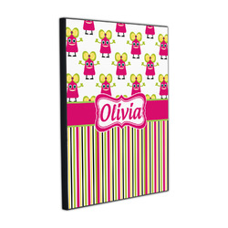 Pink Monsters & Stripes Wood Prints (Personalized)
