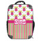 Pink Monsters & Stripes 18" Hard Shell Backpacks - FRONT