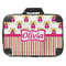 Pink Monsters & Stripes Hard Shell Briefcase - 18" (Personalized)